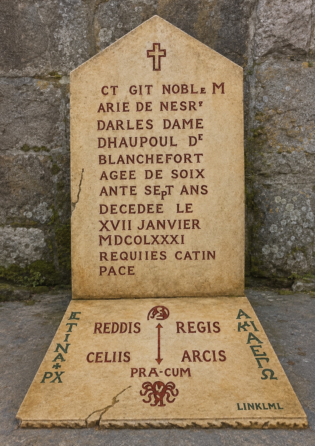 la dalle de la marquise de hautpoul blanchefort