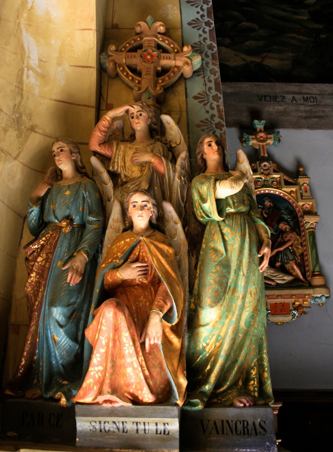 Le bénitier de l'église de Rennes-le-Château