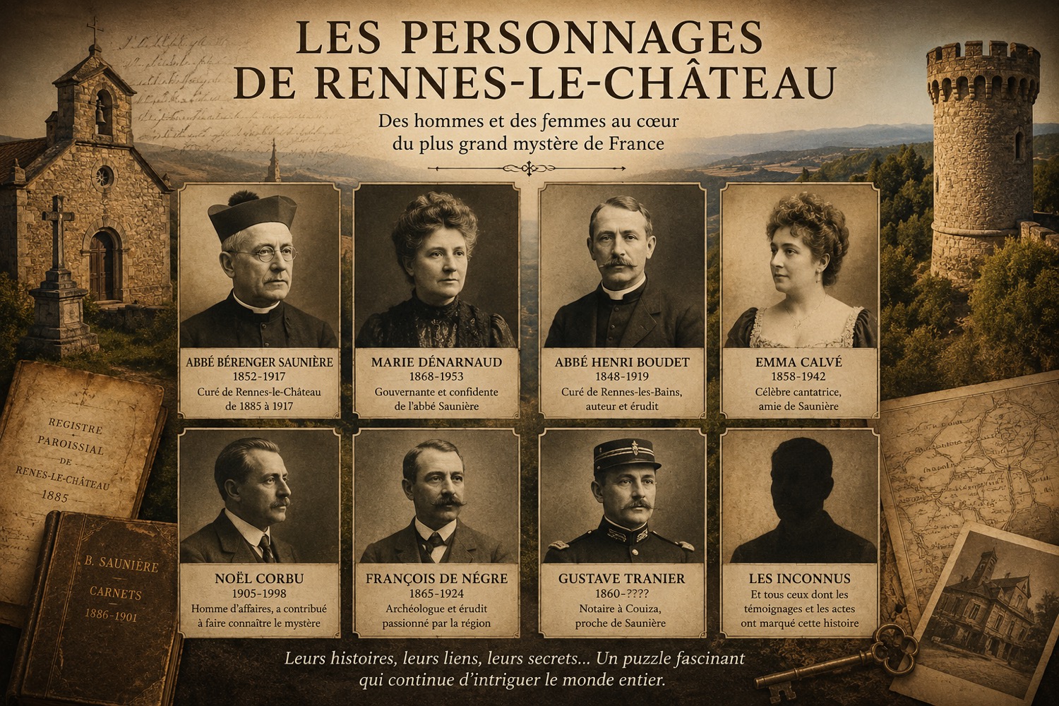 Les personnages de l'affaire de Rennes-le-Château